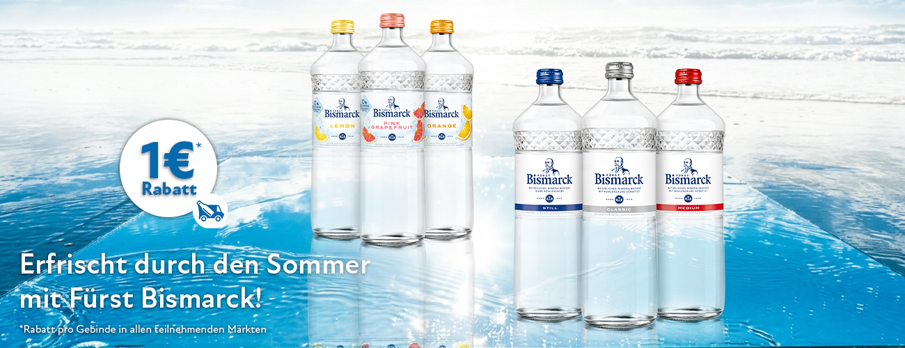 Hansa Mineralbrunnen Fürst Bismarck Rabattaktion 1 Euro - KW 36 und 37 in 2026